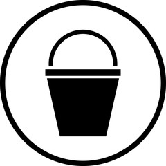 Vector bucket illustration isolated on white