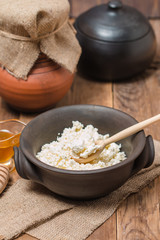 Cottage cheese with honey