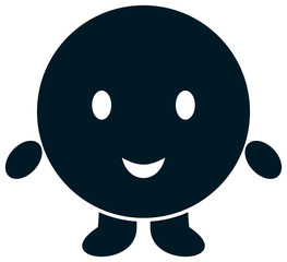 Vector dot character isolated on white background