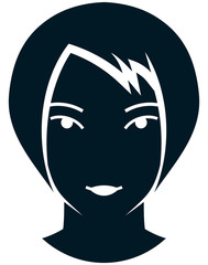 Vector asian girl illustration isolated on white