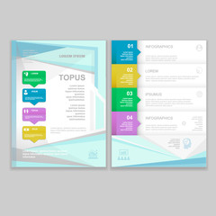 Fototapeta na wymiar Vector Brochure Flyer design Layout template. infographic
