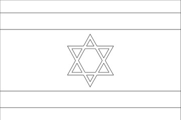 Fototapeta premium Skeleton Flag Illustration of the country of Israel