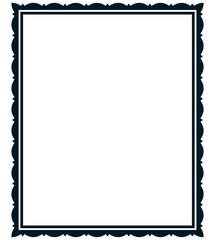 Vector simple vintage picture frame isolated