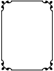 Vector vintage frame isolated on white background