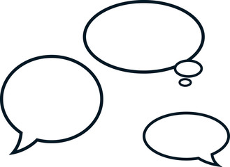 Vector speech bubbles isolated on white background