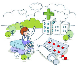 Illustration of medical science