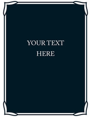 Simple vector line border frame isolated illustration