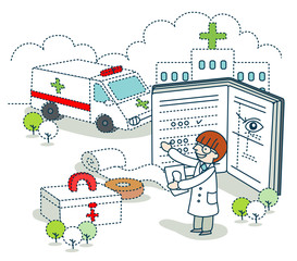 Naklejka premium Illustration of medical science