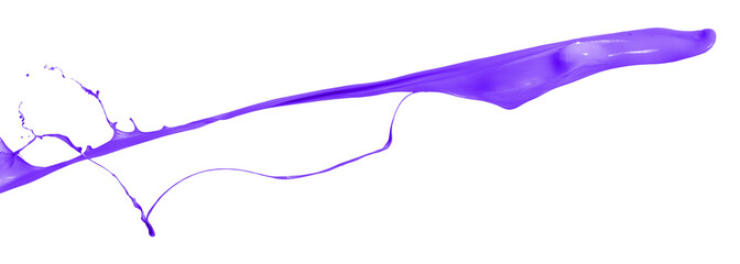 Purple splash isolated on white background