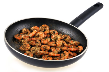 Poêlée de crevettes sautées à l'ail et au persil