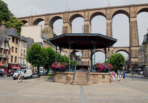 Place Allende &agrave; Morlaix, France.