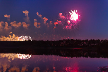 firework under river