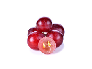 red grape isolated on white background