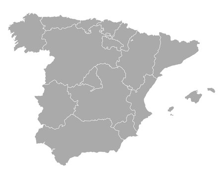 Karte von Spanien