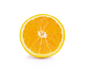 slice of orange fruit isolated