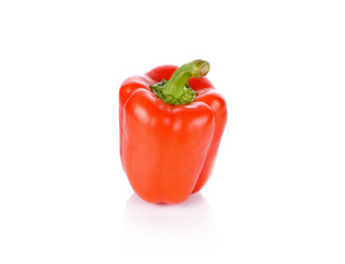sweet red pepper isolated on white background
