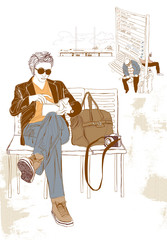 Illustration of a man