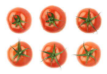 Ripe red tomato isolated