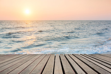 Obraz na płótnie Canvas Beach Scene With Wooden Floor