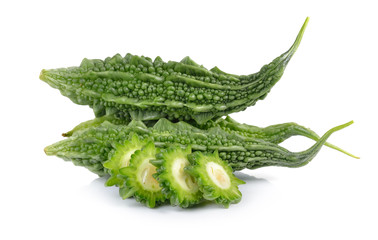 Bitter melon isolated on white background
