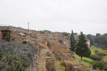 Pompeii on a rainy day 雨の日のポンペイ遺跡