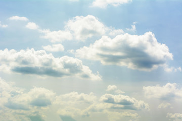 Fototapeta na wymiar The Blue cloudy sky. Bright Natural background. 