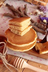 sweet pancake with honey of delicious.