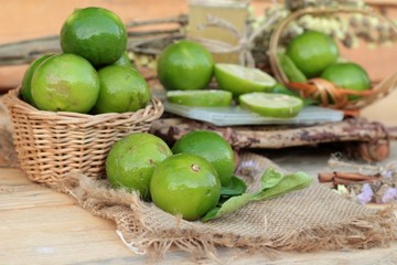 lemon juice and fresh lemon.