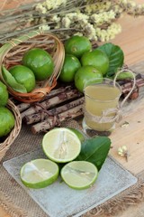 lemon juice and fresh lemon.