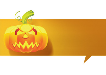 pumpkin ghost banner