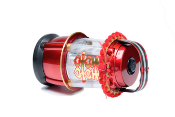 fall Chinese LED lantern lamp with Chinese double happiness symb