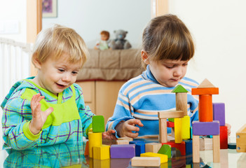 children playing  in home