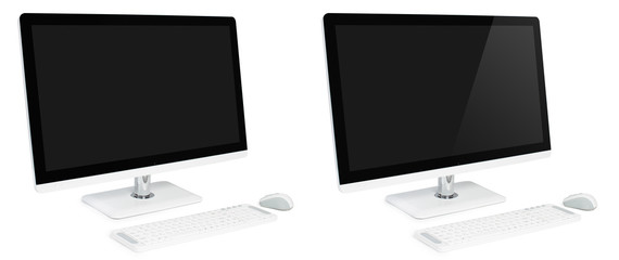 Modern business white desktop computer