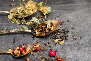 Herbal and masala tea on a black chalkboard