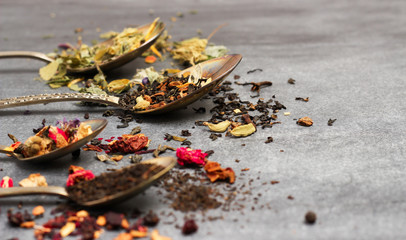 Herbal and masala tea on a black chalkboard