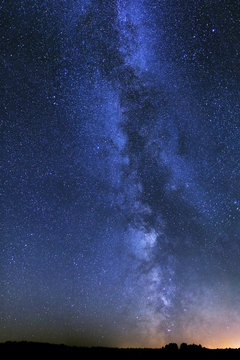 The Milky Way stars night landscape