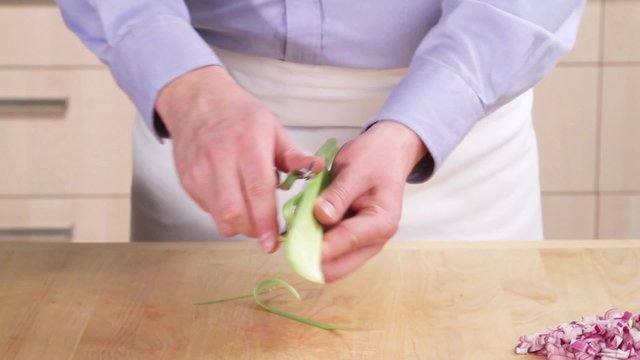 Peeling celery