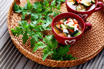 tomato and zucchini soup