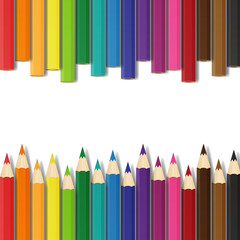 school colorful pencils vector illustration