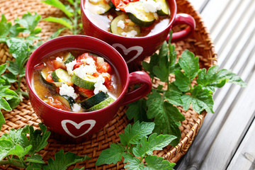 tomato and zucchini soup