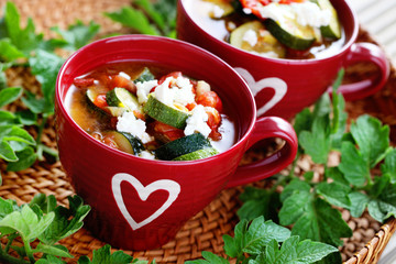 tomato and zucchini soup