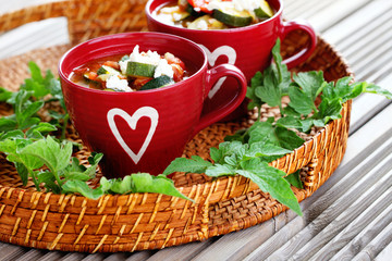 tomato and zucchini soup