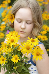 Naklejka premium flower Girl