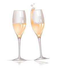 Flute glasses