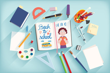 Back to school elements
A collection of top view elements