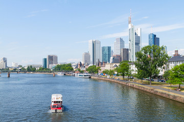 Fototapeta premium Business District in Frankfurt, Germany 
