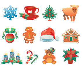 Christmas icon set