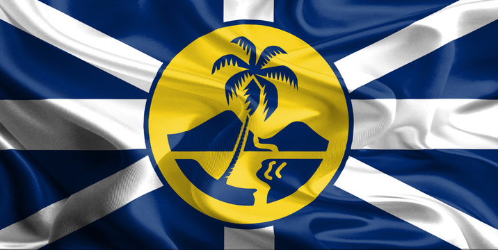 Australian State and Territory Flags: Waving Fabric Flag of Lord Howe Island