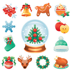 winter holidays symbols