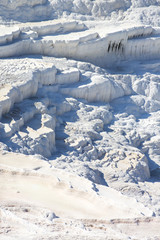 Pamukkale white mountain in Turkey 